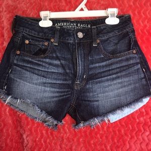 American Eagle High Rise Festival Denim Shorts